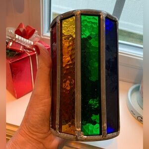Vtg Stain glass shade